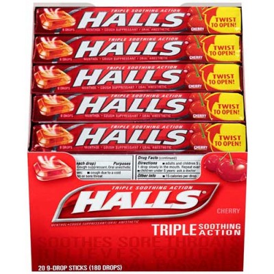 HALLS CHERRY 20CT/PACK